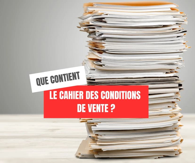 Que contient le cahier des conditions de vente ?